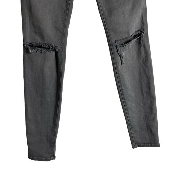 Frame Le Skinny de Jeanne Distressed Gray Mid Rise Jeans Size 26 - Picture 6 of 10